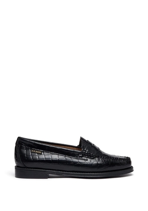 G.H.Bass Easy Weejuns crocodile-effect loafers - Black