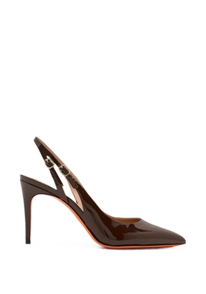 Santoni pointed-toe slingback pumps - Brown