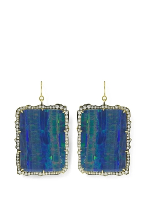 Sylva & Cie opal and diamond drop earrings - Gold
