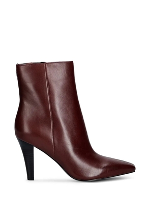 GUESS USA pointed-toe leather ankle boots - Red