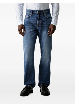 GUESS USA logo-patch straight-leg jeans - Blue