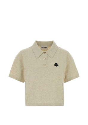 MARANT ÉTOILE Althea logo-patch polo shirt - Grey