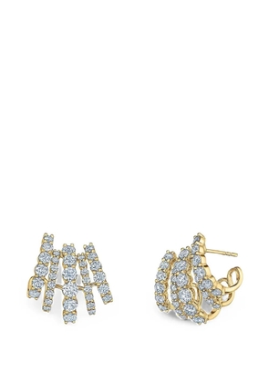 KWIAT diamond five-row cuff earrings - Gold