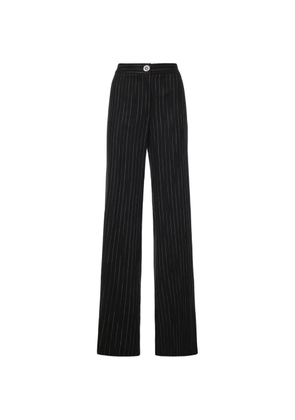 Genny pinstripe-pattern trousers - Black