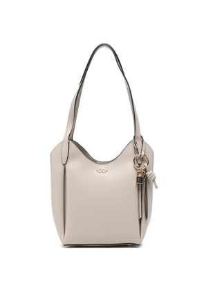 GUESS USA Melody logo-plaque pebbled shoulder bag - Grey