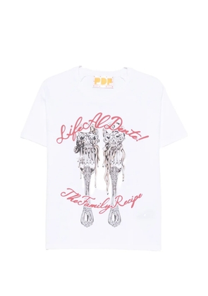 PDF graphic-print raglan-sleeve T-shirt - White