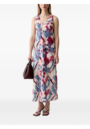 DKNY abstract-print sleeveless maxi dress - Neutrals