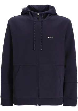 BOSS colour-block zip-up hoodie - Blue