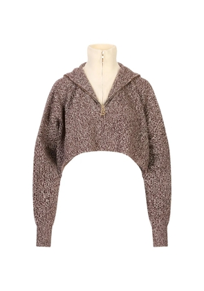 Sportmax layered-effect cropped sweater - Brown
