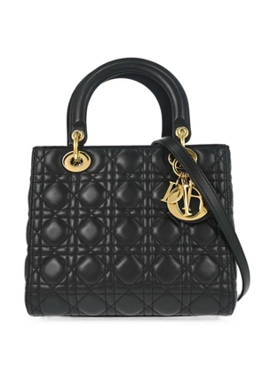 Christian Dior Pre-Owned 2015 medium Lady Dior cannage handbag - Black