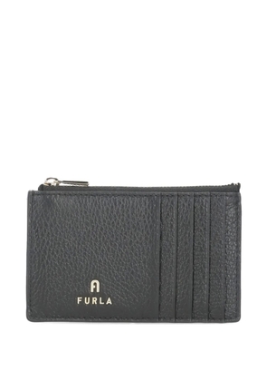 Furla pebbled-leather zip card holder - Black