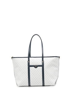 Michael Kors monogram-pattern logo-plaque tote bag - White