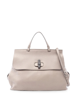 Gucci Pre-Owned 2000-2015 Large Calfskin Bamboo Daily satchel - Neutrals
