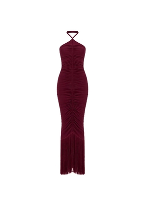 Baobab Zoe ruched fringe-detail maxi dress - Red
