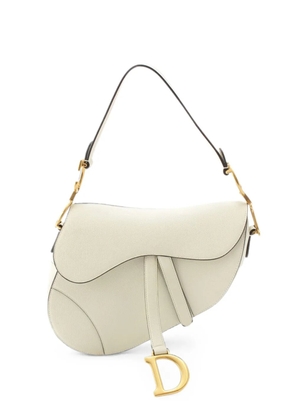 Christian Dior Pre-Owned 2018-2026 Grained Calfskin Saddle Bag shoulder bag - White