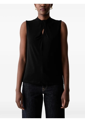 DKNY twist-detail sleeveless top - Black