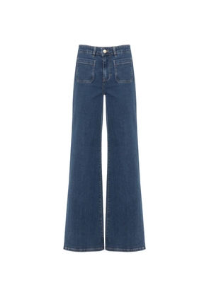 EMME wide-leg patch-pocket jeans - Blue