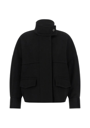 Alberto Biani Loro Piana wool bomber jacket - Black