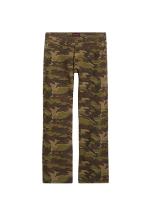 Pleasures camo-print flared jeans - Green