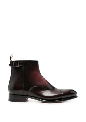 Santoni buckle-detail zip-fastening boots - Brown