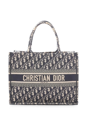 Christian Dior Pre-Owned 2010-2026 Medium Oblique Embroidered Canvas Book tote bag - Blue