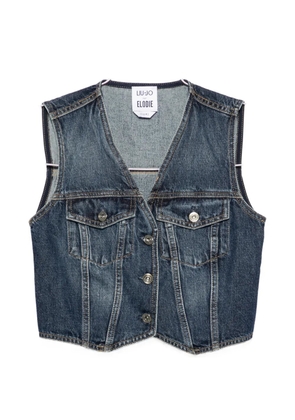 LIU JO x Elodie sleeveless denim jacket - Blue