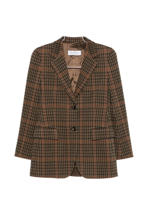 Max Mara check-pattern blazer - Brown