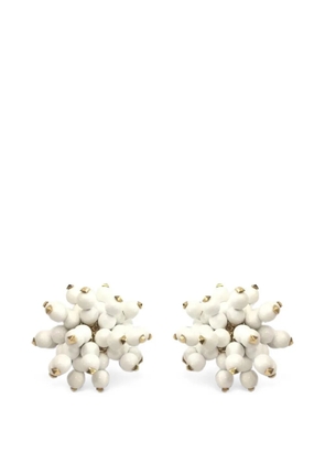 ALETTO BROTHERS Frizzante white-onyx bead earrings - Gold