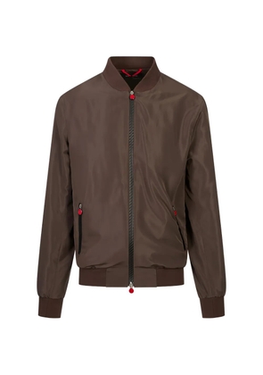 Kiton Sea zip-up bomber jacket - Brown