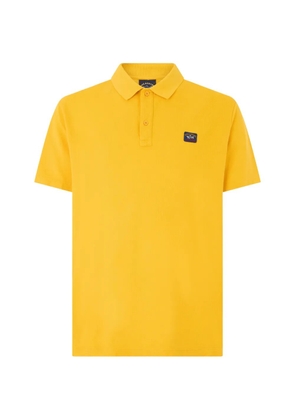 Paul & Shark logo-patch cotton polo shirt - Yellow