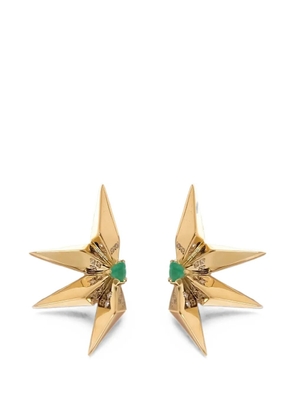 Carol Kauffmann Étoile Laila diamond and emerald earrings - Gold
