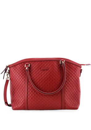 Gucci Pre-Owned Britt Convertible Dome Microguccissima Leather Medium satchel - Red
