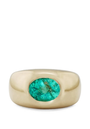 Jacquie Aiche emerald oval dome ring - Gold