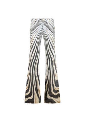 Roberto Cavalli zebra-print flared trousers - Black