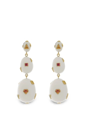 Bibi van der Velden sapphire and mammoth drop earrings - Gold