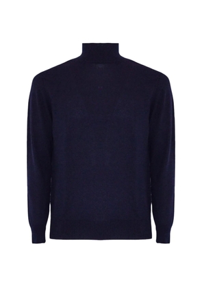 Cruciani roll-neck knitted sweater - Blue