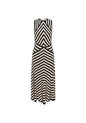 ZIMMERMANN Valiant Deco stripe midi dress - Black