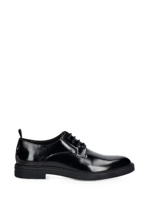 BOSS polished leather derby shoes - Black