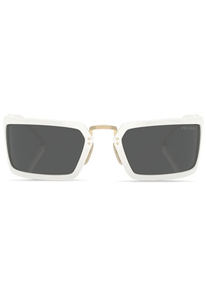 Prada Eyewear logo-engraved square-frame sunglasses - White