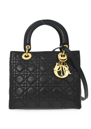 Christian Dior Pre-Owned 1997 medium Lady Dior Cannage tote bag - Black