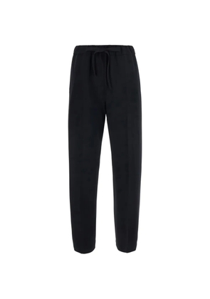 Semicouture drawstring-waist pressed-crease trousers - Black