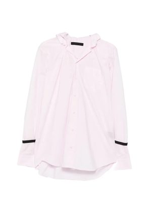 ALAINPAUL logo-strap chest-pocket shirt - Pink