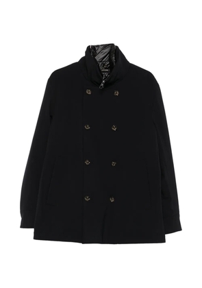 Montecore double-breasted high-neck jacket - Black