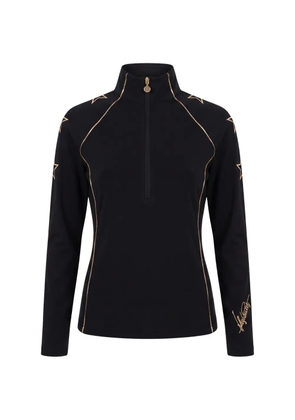 HIGH SOCIETY Stella star-patch half-zip base layer - Black