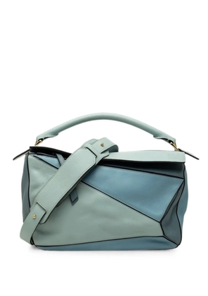 Loewe Pre-Owned 2017 Medium Tricolor Calfskin Puzzle satchel - Blue