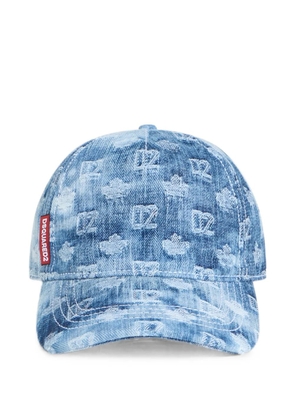 DSQUARED2 D2 monogram baseball cap - Blue