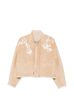 ERMANNO FIRENZE embroidered-detail jacket - Neutrals