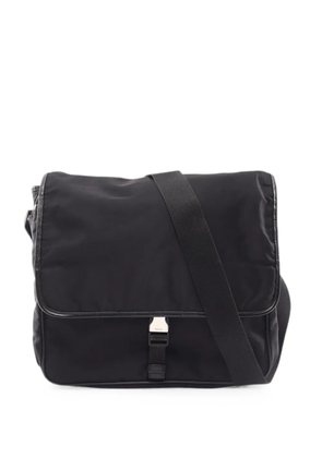 Prada Pre-Owned 2019-2026 Saffiano Trimmed Tessuto Buckle Messenger Bag crossbody bag - Black