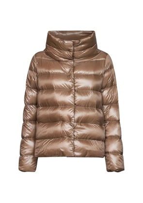 Herno quilted high-neck jacket - Brown