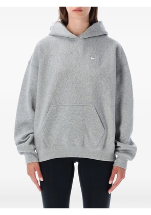 Nike Studio logo-embroidered pouch-pocket hoodie - Grey